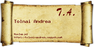 Tolnai Andrea névjegykártya